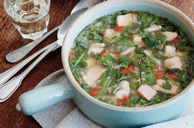 Trout Soup with Cilantro