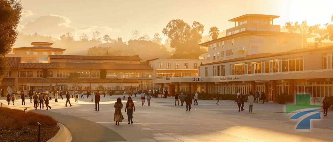 Golden hour light encapsulates Olive View-UCLA Medical's enduring legacy and modernity.