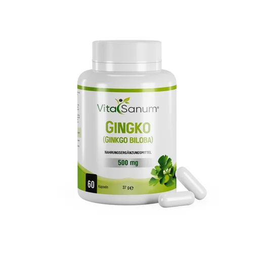 Gingko - Ginkgo Biloba - 500mg 60 Kapseln