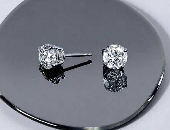 Shop diamond stud earrings - Pobjoy Diamonds