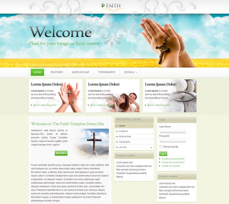 Faith - шаблон для CMS Joomla