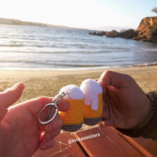 Sleutelhanger in de vorm van een bierpul