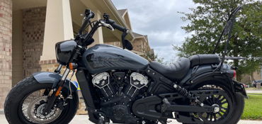2021 INDIAN SCOUT BOBBER TWENTY ABS motorcycle for rent near Richardson, TX