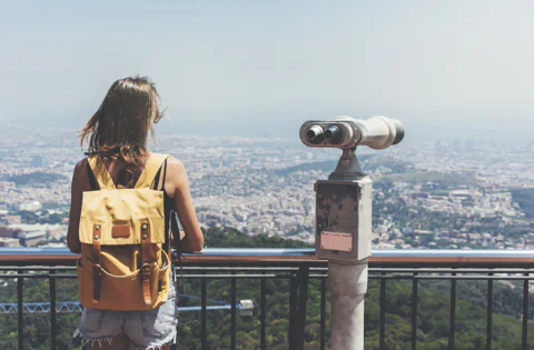 Hiking in Tibidabo Nature and Panoramic Photos