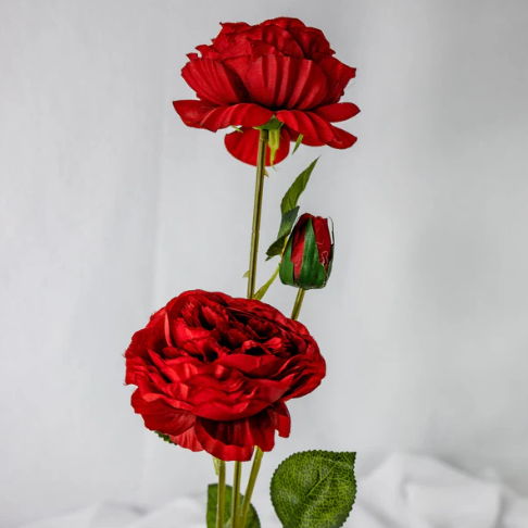 Red Peony Mini Bloom - Realistic Artificial Flowers - Image 2