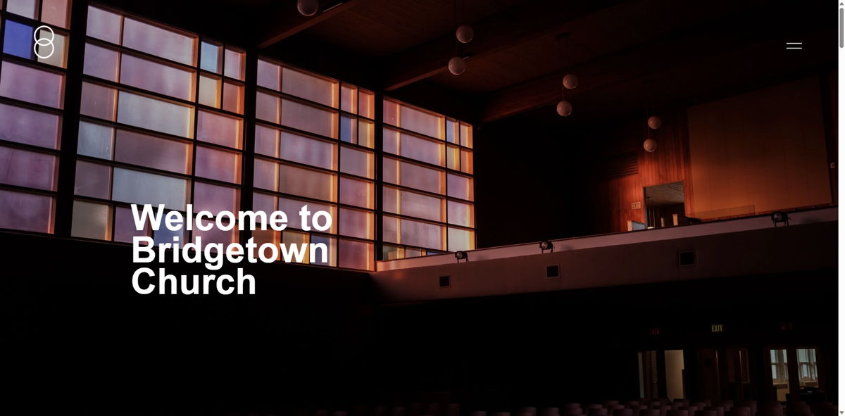 Screenshot of Bridgetown Church, from the brochure websites collection.