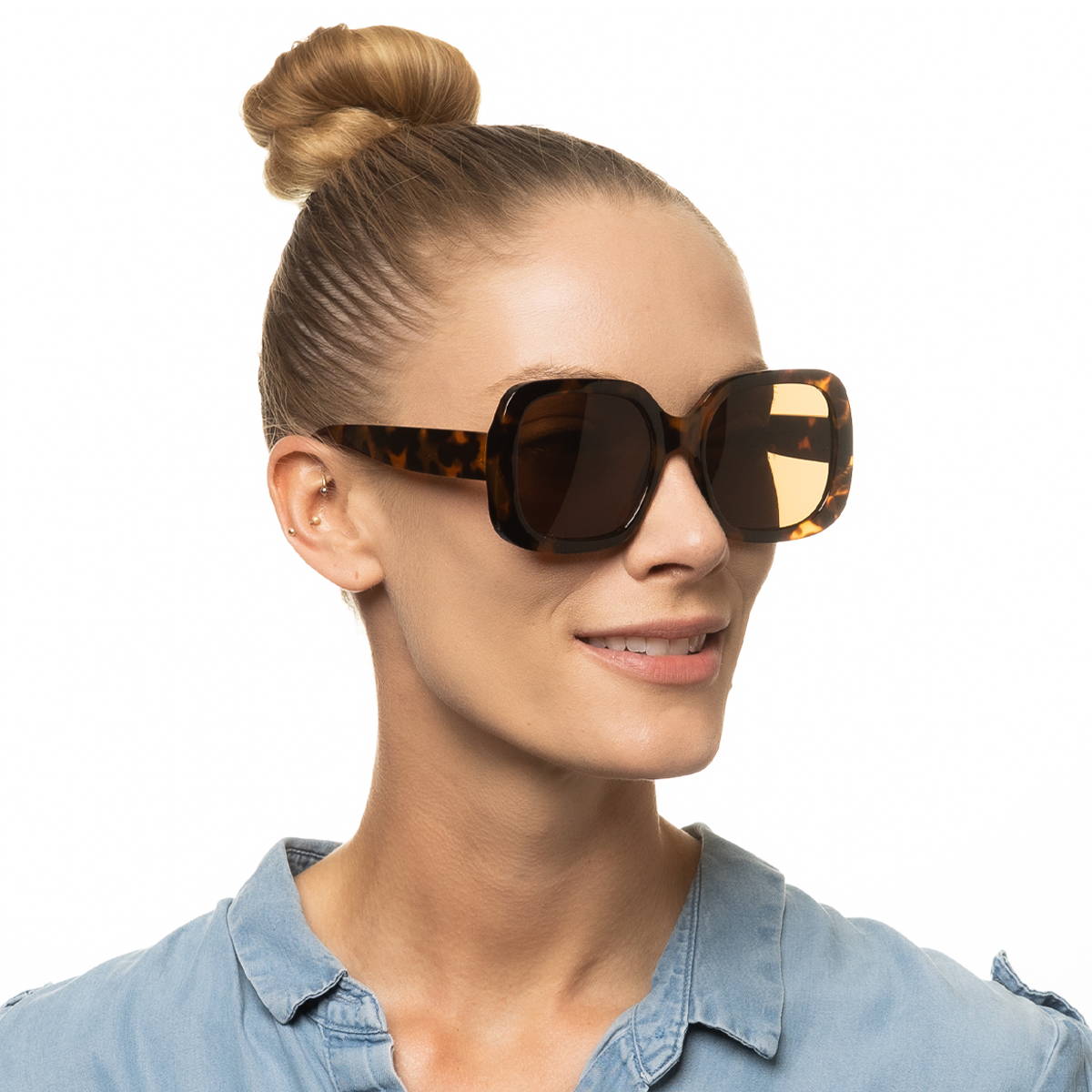 Trotoise Elegant Oversized Square Fashion Sunglasses for Women C-5512