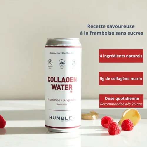 COLLAGEN WATER FRAMBOISE GINGEMBRE - Pack de 12