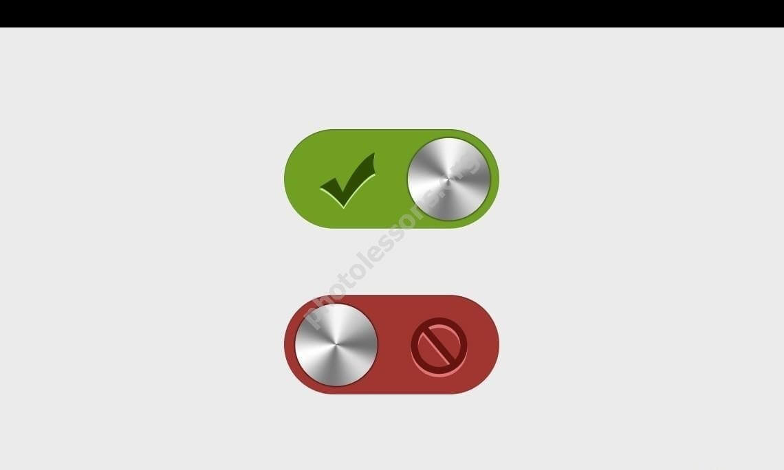 Переключатели в Фотошоп - бесплатный PSD исходник