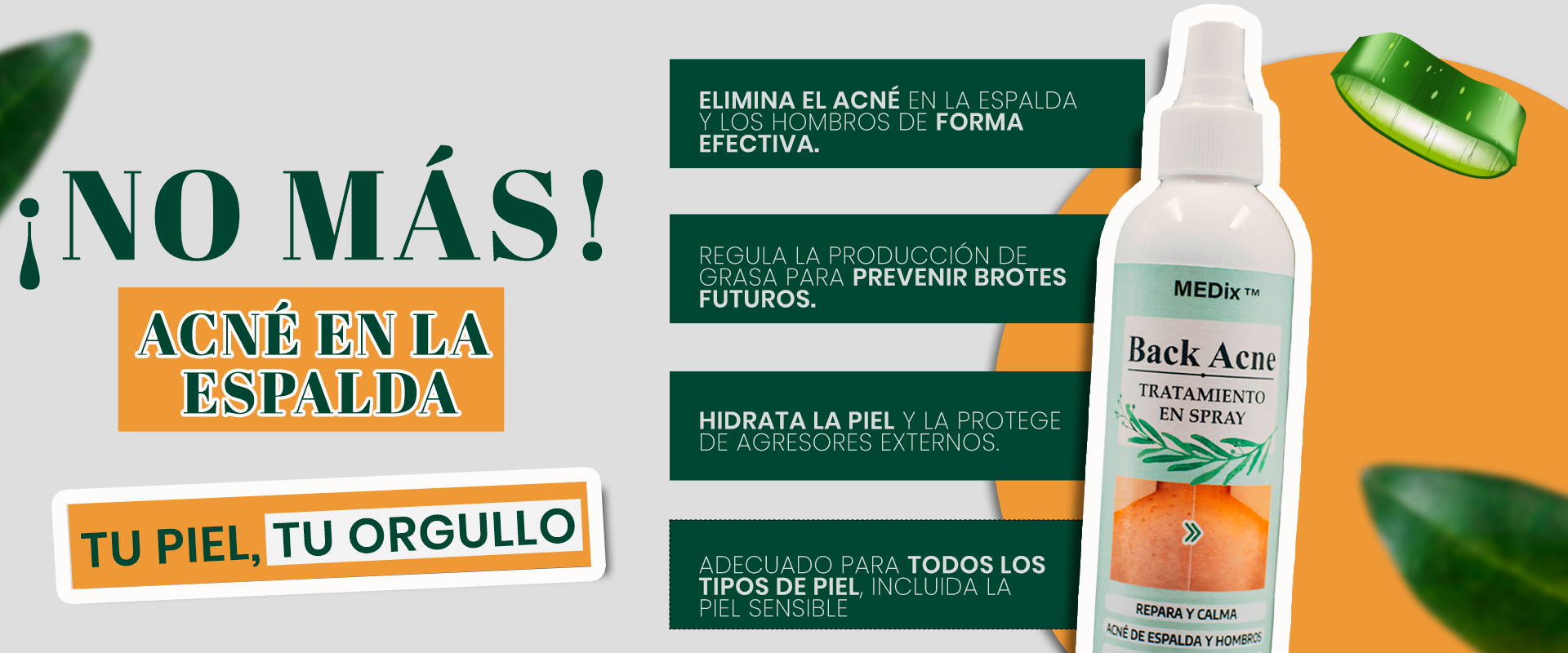 Aerosol para tratamiento en la espalda MEDix Beauty Secret