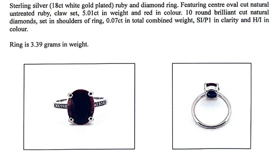 Natural Ruby & Diamond Ring (5.01ct)