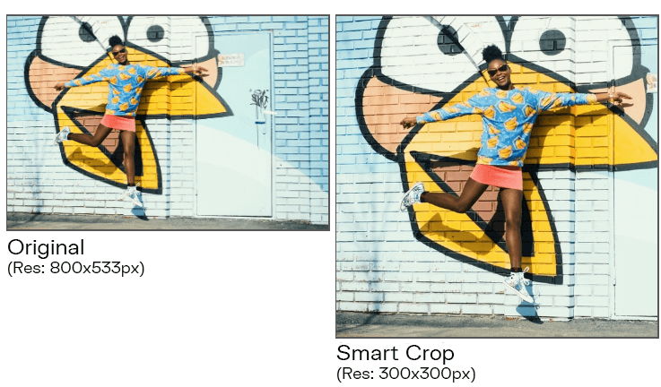 Apply smart crop online to create thumbnails