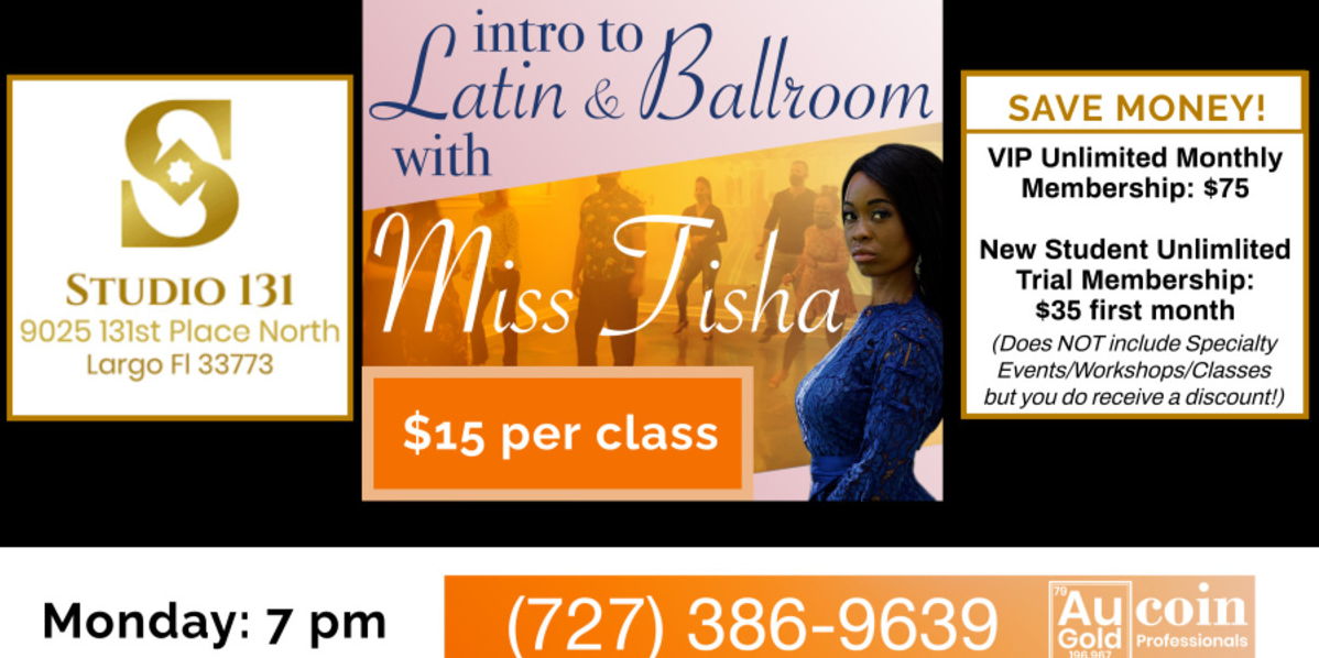 INTRO TO LATIN & BALLROOM DANCE WITH LADY TISHA promotional image