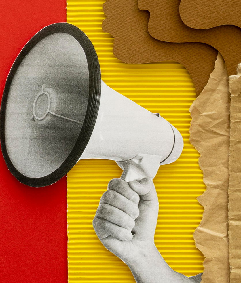Hand with megaphone