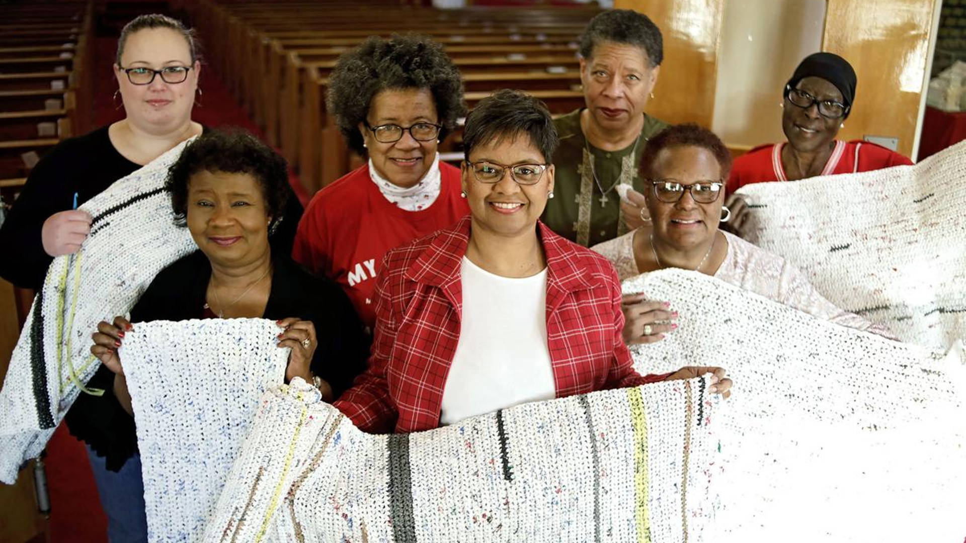 Featured image for Needlecraft Ministry Repurposes Plastic Bags Into Mats For The Homeless