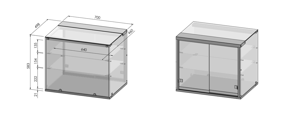 Coolpart Vivian NLSQ 700/2S Neutral Glasmonter