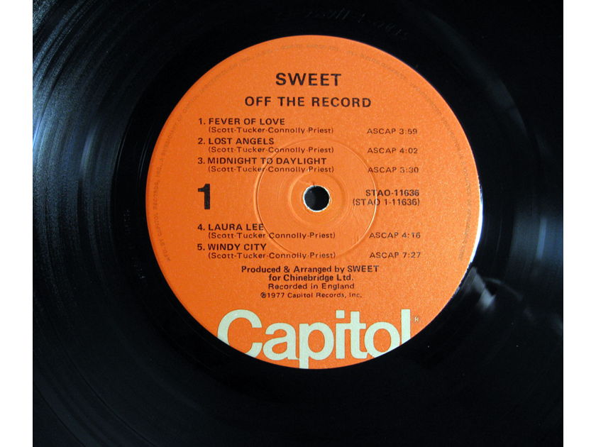 Sweet - Off The Record  - 1977 Capitol Records STAO-11636