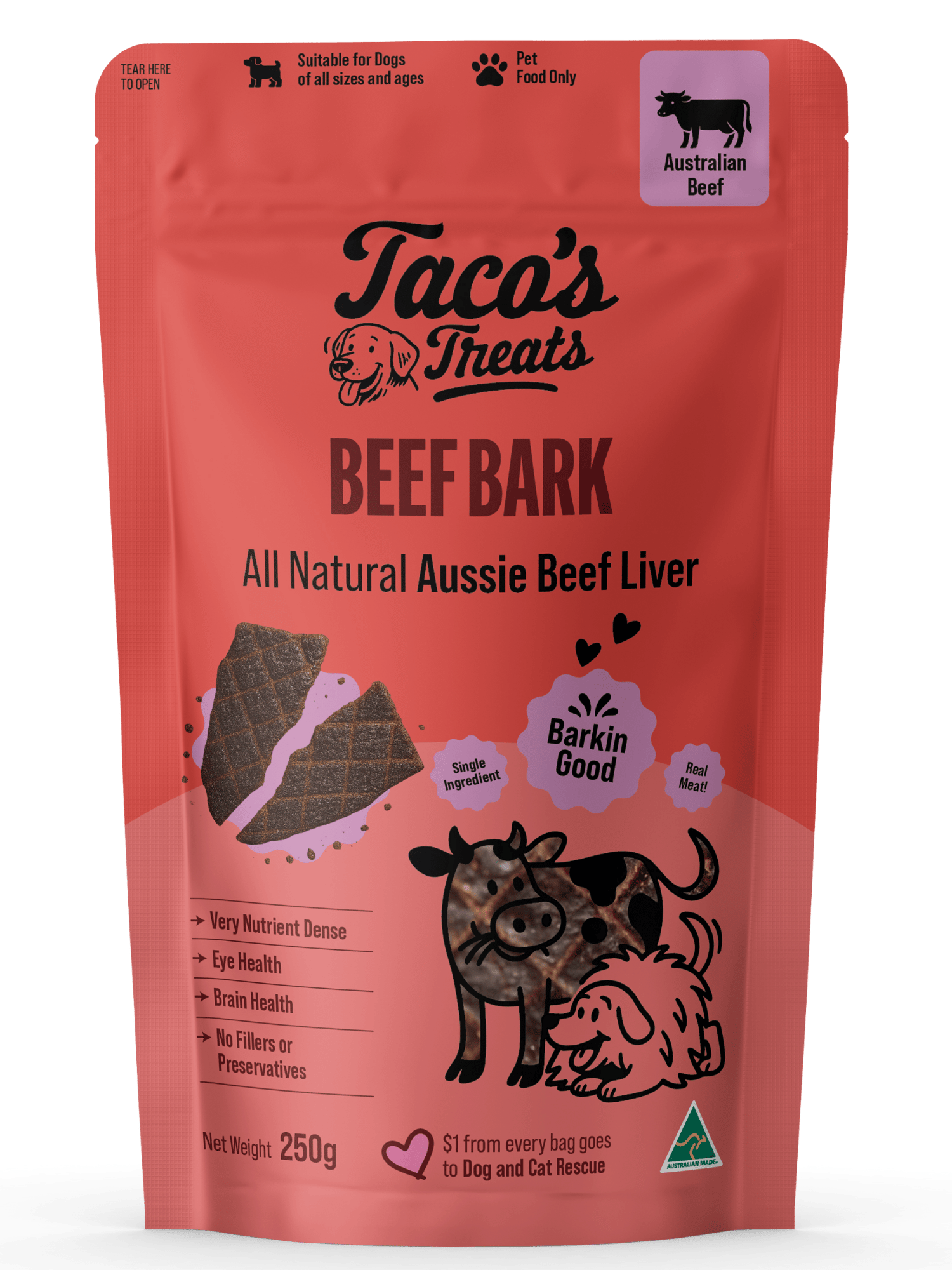Natural single-protein chicken dog treats – Australian made, human-grade, air-dried for healthy muscles and easy digestion.