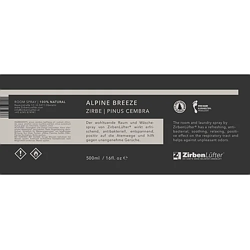 Alpine Breeze - Spray d'ambiance et de lessive au Pin Cembro - Recharge