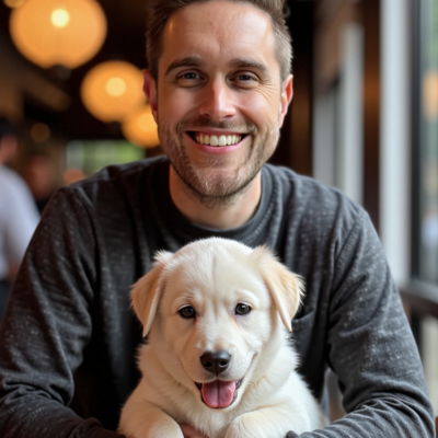 Photo generated by Secta Labs in style of Pet Moments