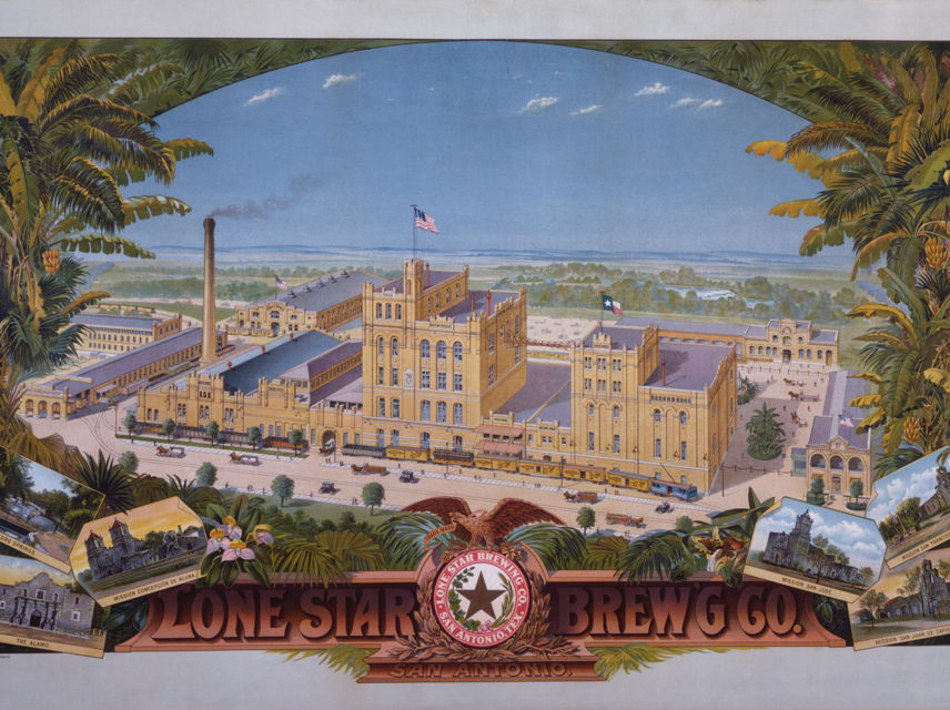 Image: The Milwaukee Lithographing and Engraving Company (American, 1852 - 1920). Lone Star Brewing Co., San Antonio, 1903. Colored lithograph on paper. 27 x 41 1/2 in. (68.6 x 105.4 cm). Museum purchase, 74.93