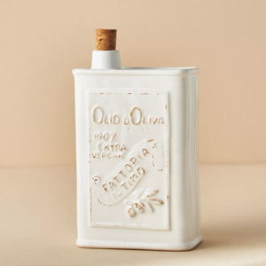 Cucina Stoneware Olive Oil Cruet - White