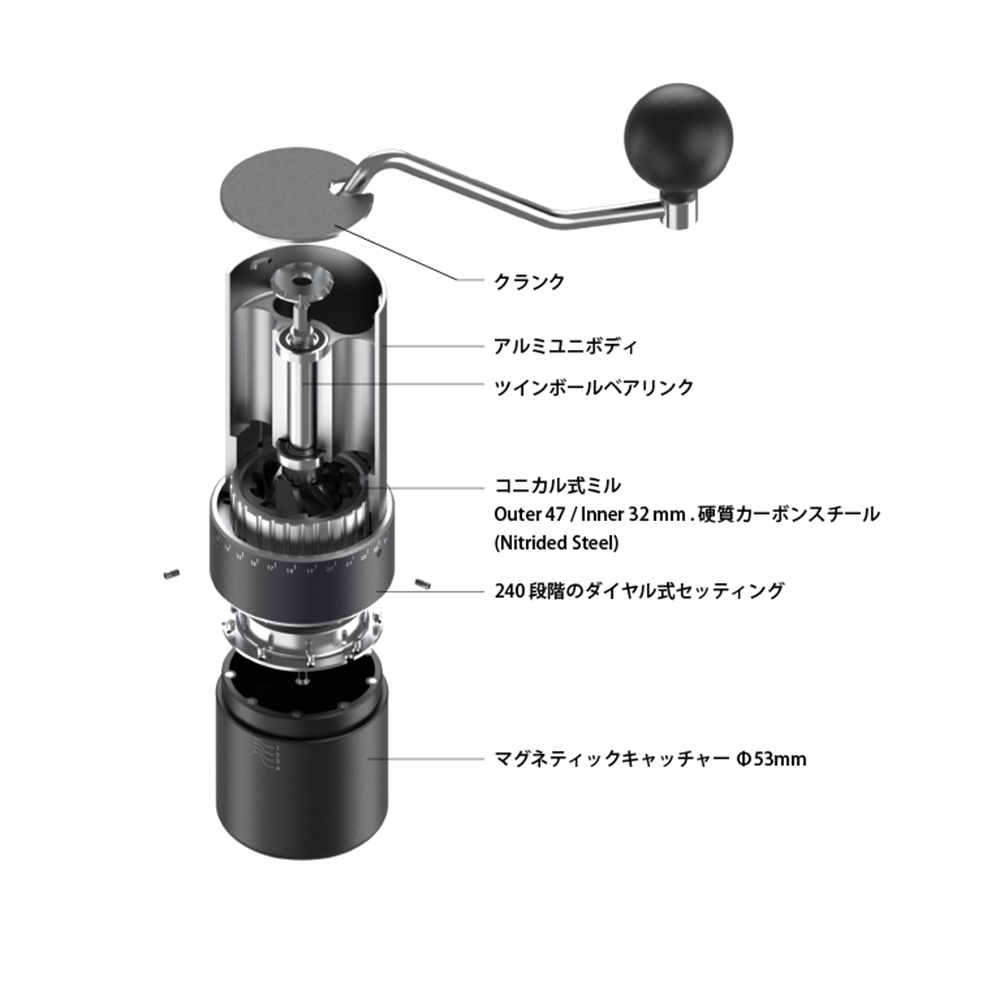 電動コーヒーミル 赤 クラシックスタイル (2 in 1 電動コーヒー 電動コーヒーミル 赤 クラシックスタイル (2 in 1 電動コーヒー