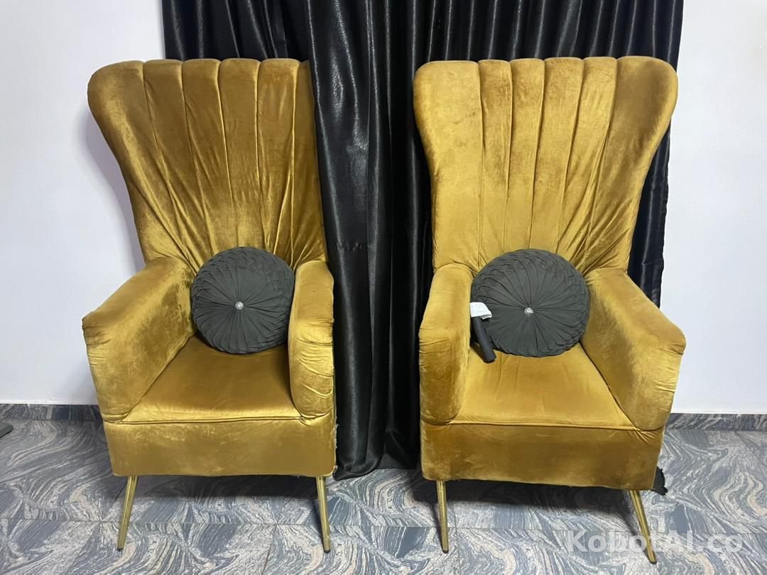 Two Single sitter chair with pillow 