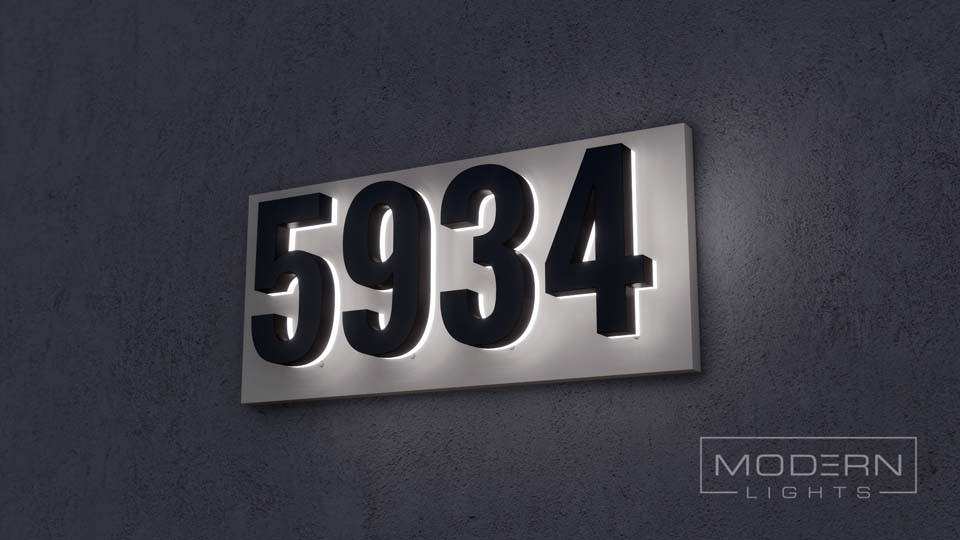 5834 black address plaster wall