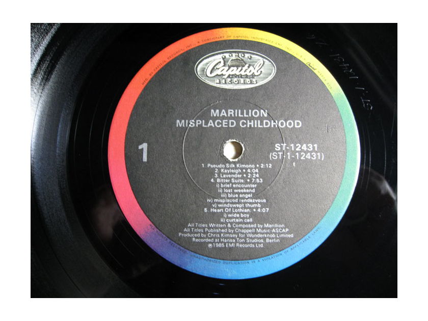 Marillion - Misplaced Childhood -  STERLING Mastered 1985 Capitol Records ST-12431