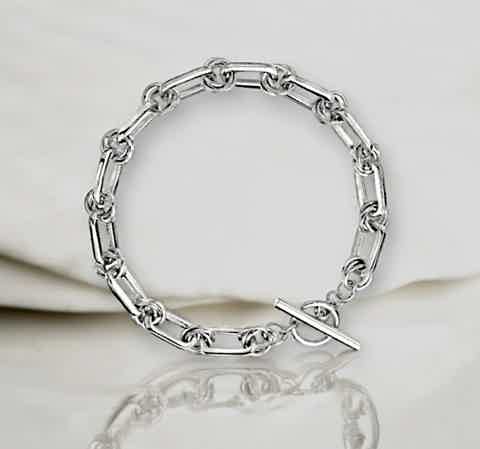 Solid sterling silver ladies bracelets - Pobjoy Diamonds