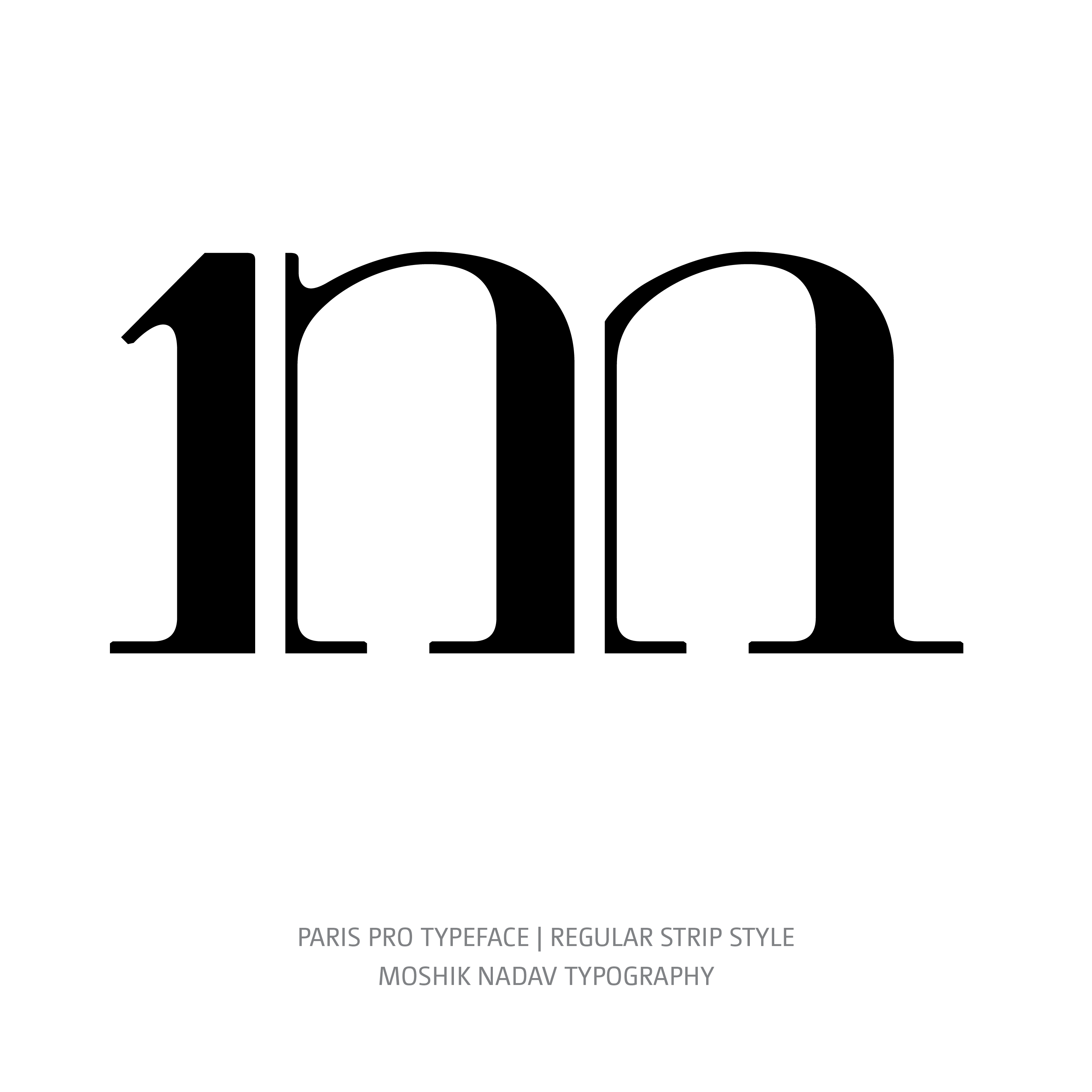 Paris Pro Typeface Regular Strip m