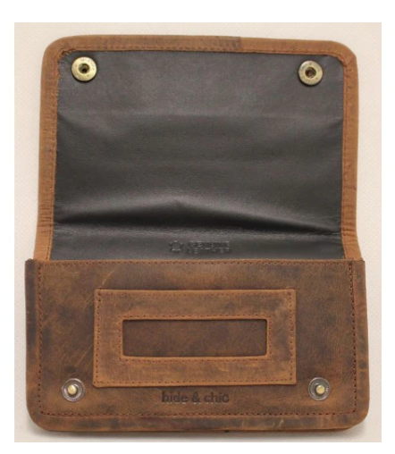 Full Grain Cow Hide Hunter Vintage Leather Tobacco Pouch. Style: 12033 Hide & Chic - Image 5