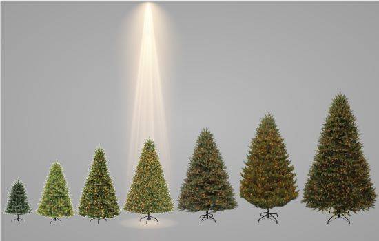 7.5 ft prelit artificial Christmas trees