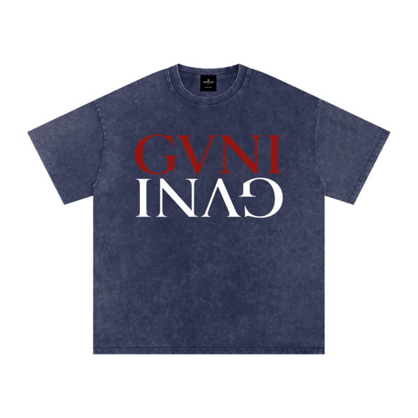 Snow Washed Oversized Cotton T-Shirt