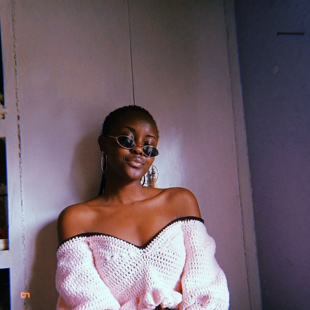 Puff sleeve bralette top