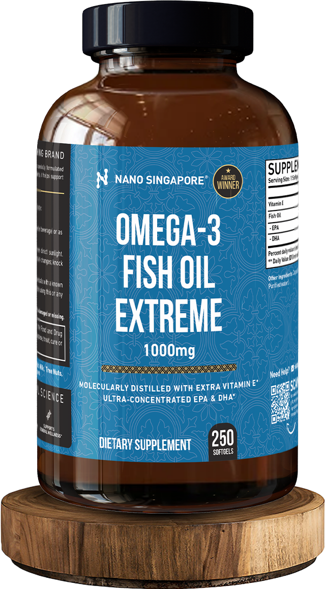 A bottle of the best fish oil supplements singapore