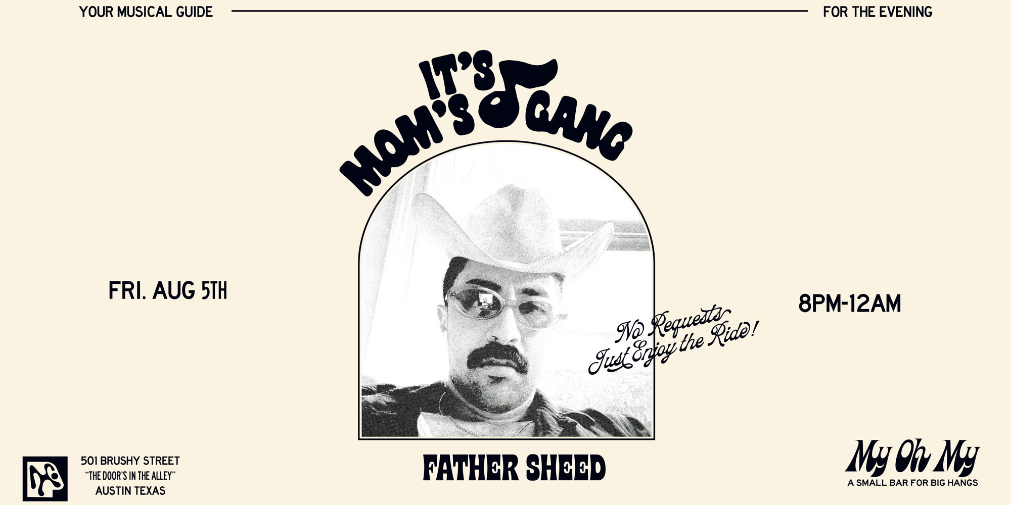 My Oh My Presents: Father Sheed @ My Oh My on 8/5 promotional image
