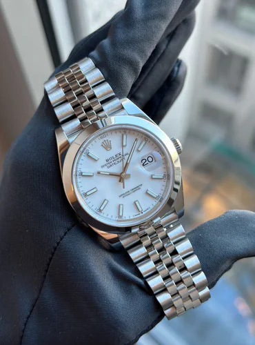 Rolex Datejust 41 White Index Dial Jubilee Bracelet