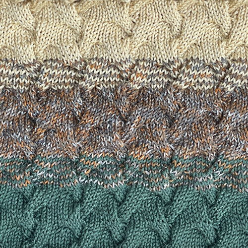 Gebreide golfjes kol sjaal Golden