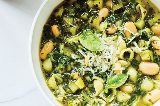 Soupe minestrone verte