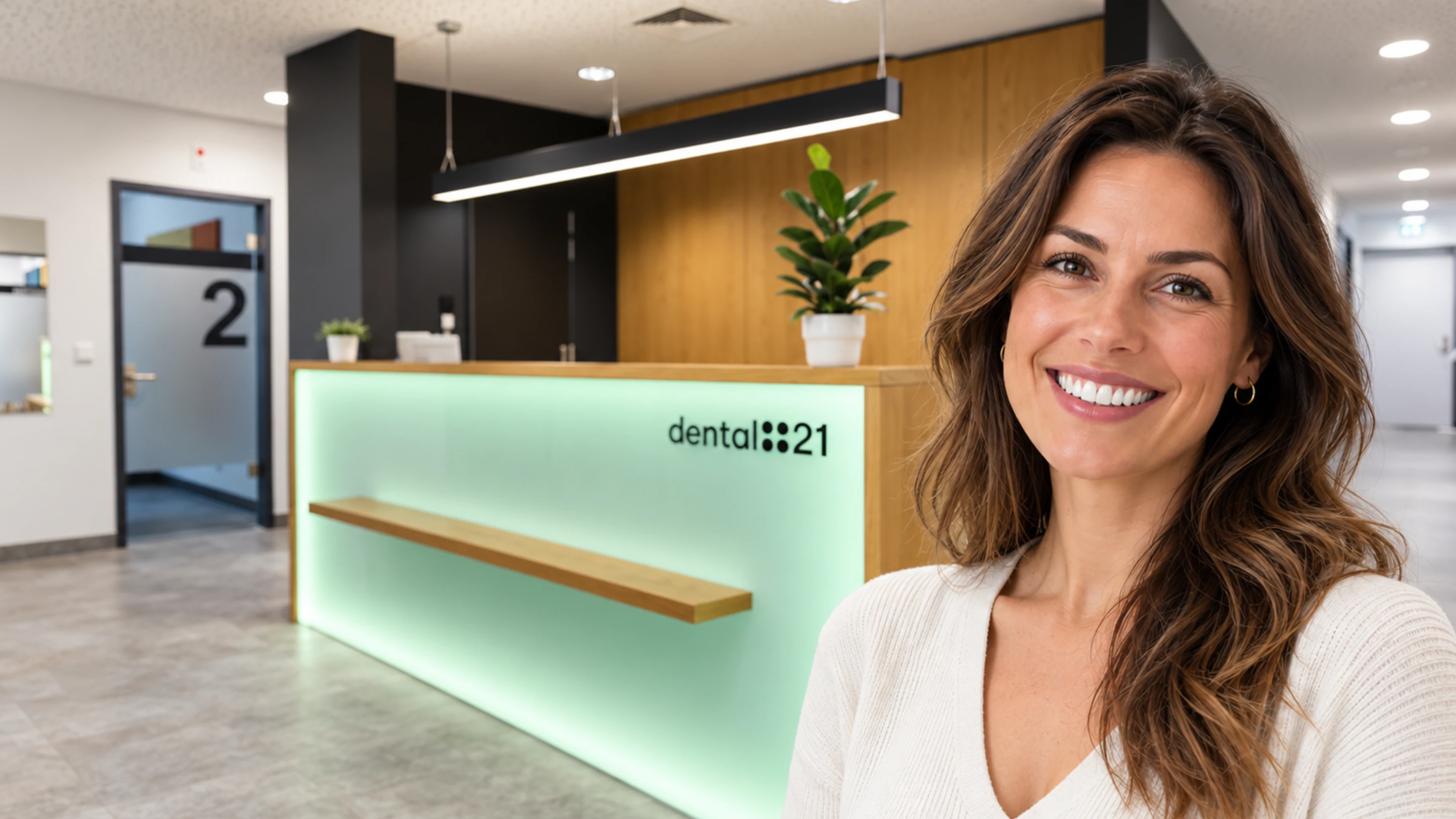 happy woman smiling