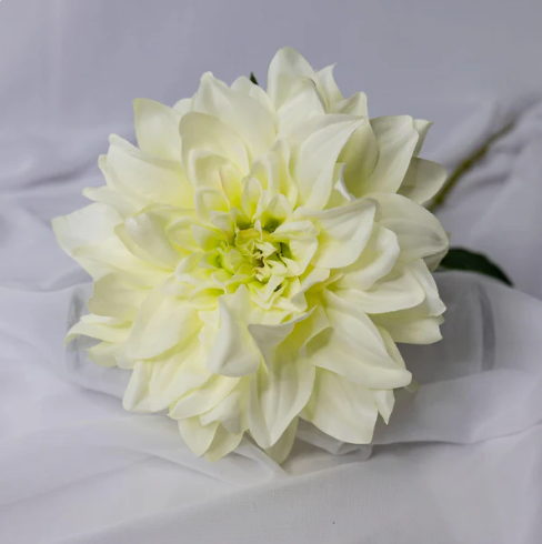 White Dahlia Bloom - Realistic Artificial Flowers - Image 4