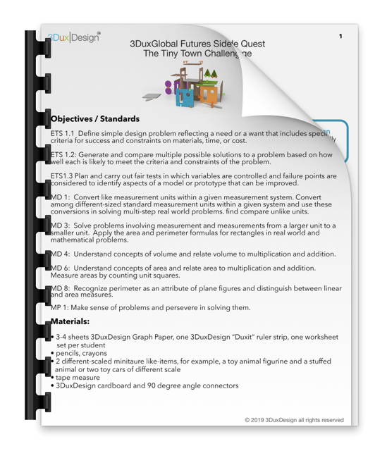 tiny house challenge lesson plan