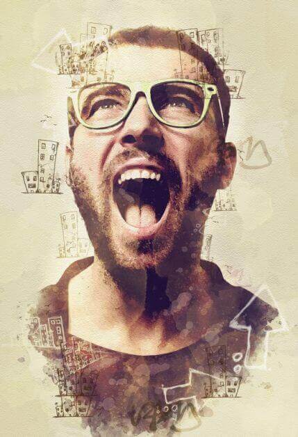 5 в 1 Illustration Art Фотошоп экшен - художественные приемы