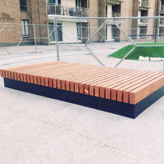 outdoor platform bench