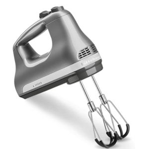 6 Speed Hand Mixer with Flex Edge Beaters Contour Silver KHM6118CU | KitchenAid