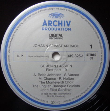 Archiv Digital / GARDINER, - Bach St. John Passion, MIN...