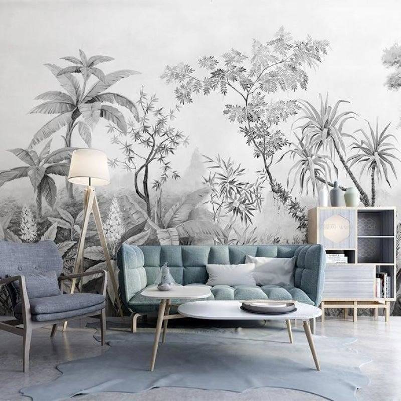 papier peint bureau vegetal