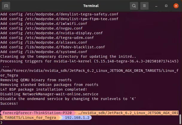 End of applying binaries